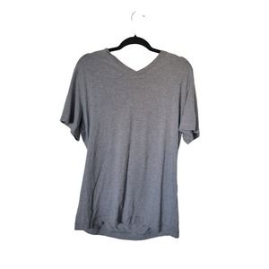 Lululemon Men 5 Year Basic T-shirt Heathered Gray V-Neck